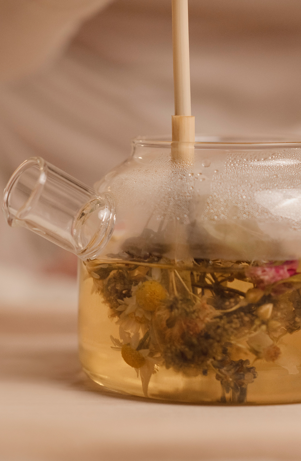 Moon Rest calming evening herbal tea bouquet