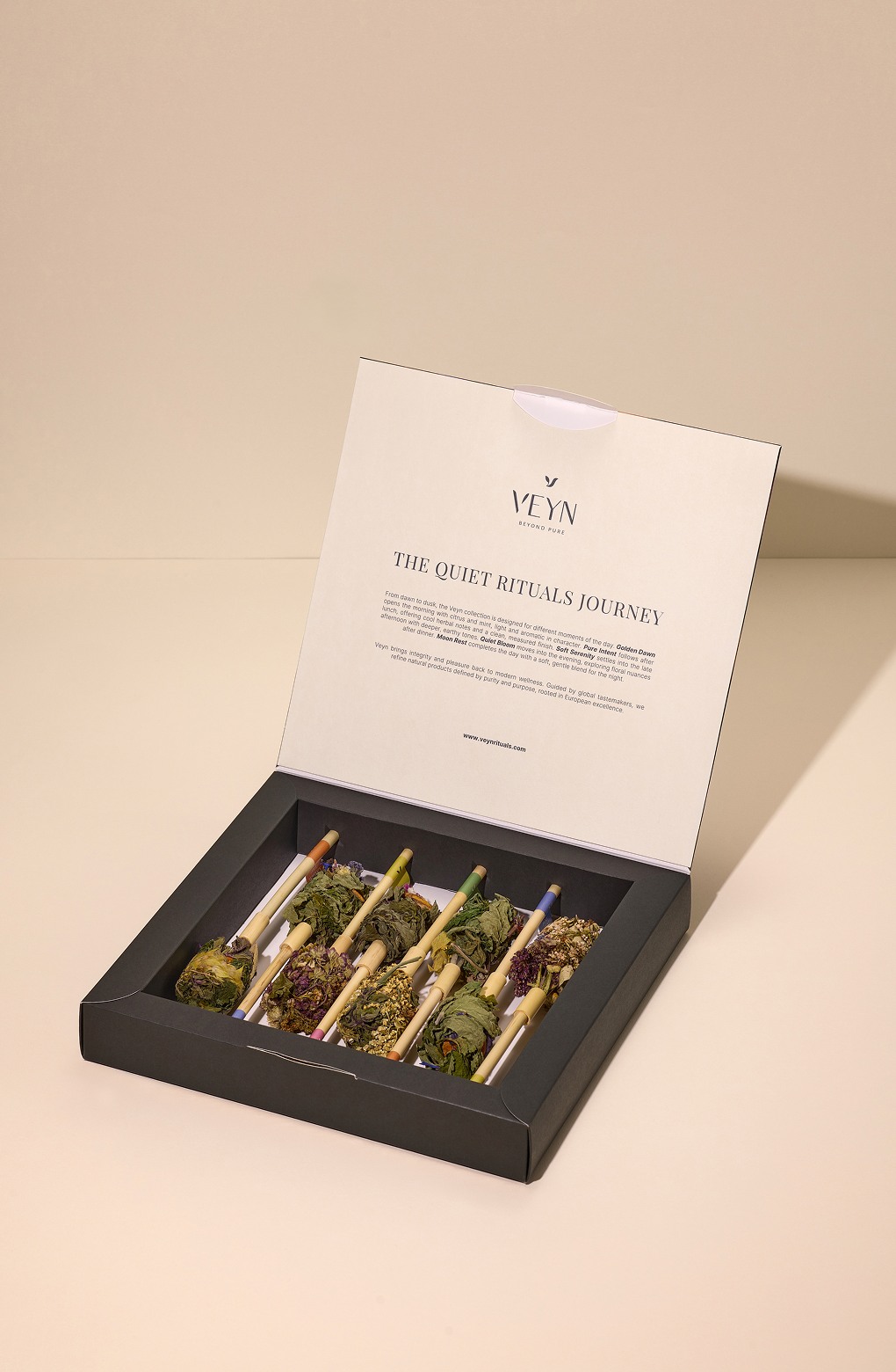 VEYN Assortment Box — five botanical tea bouquets
